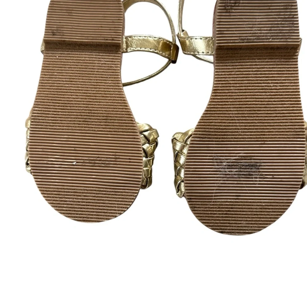 Janie and Jack Gold Braided Baby  Sandals